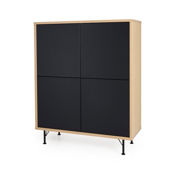 Melns skapis Tenzo Flow, 111 x 137 cm-image-1