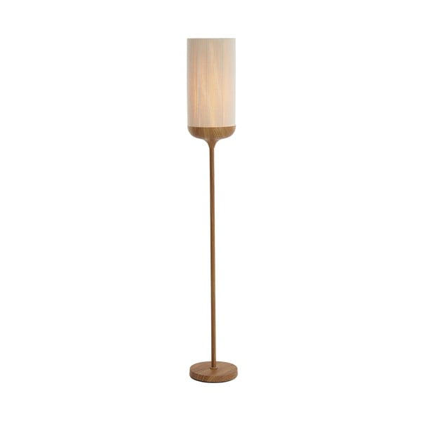 Dabīga toņa stāvlampa ar auduma abažūru (augstums 159 cm) Dania – Light & Living