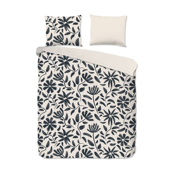 Melna/bēša divguļamā kokvilnas gultas veļa 200x220 cm Emilia – Good Morning