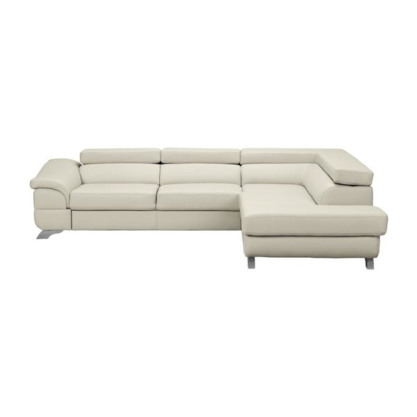 Smilškrāsas ādas izskats Windsor & Co Sofas Gamma stūra dīvāns ar glabāšanas vietu, labais stūris