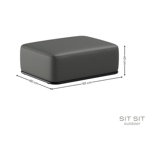Tumši pelēks dārza kāju soliņš Straw – Sit Sit-image-3