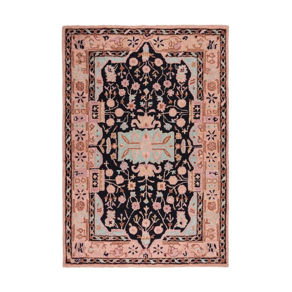 Rozā ar rokām darināts vilnas paklājs 200x290 cm Blossom Traditional – Flair Rugs