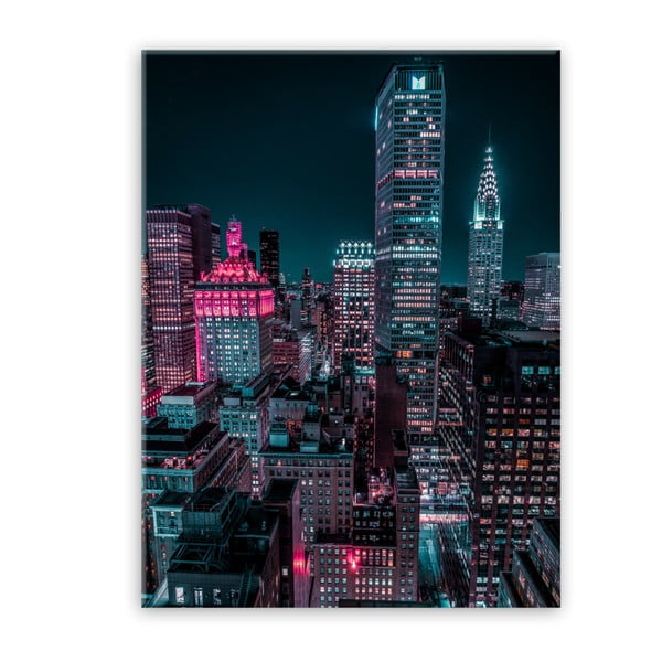 Image Styler Glasspik Neon Manhattan, 80 x 120 cm