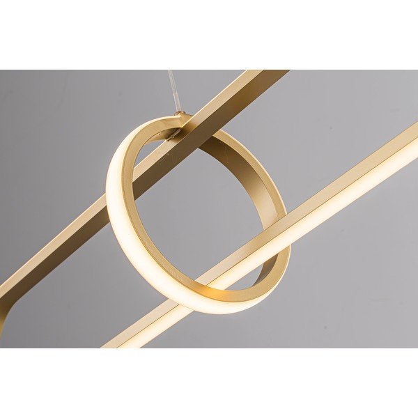 Zelta krāsas metāla LED piekaramā lampa Alken – Bizzotto-image-3