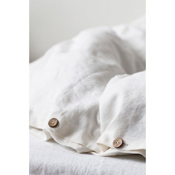 Balts lina segas pārvalks Linen Tales, 200 x 200 cm-image-3