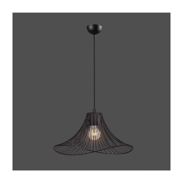 Melna piekaramā lampa ø 40 cm Wavy – Squid Lighting-image-2