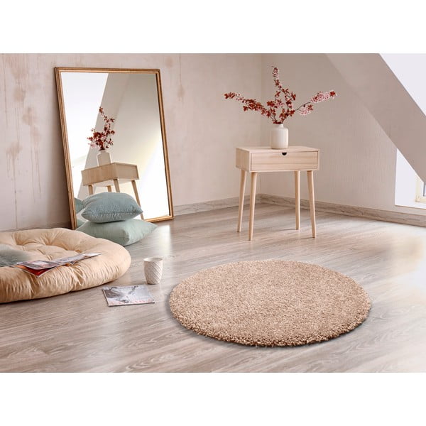 Gaiši brūns paklājs Universal Aqua Liso, ø 100 cm-image-1