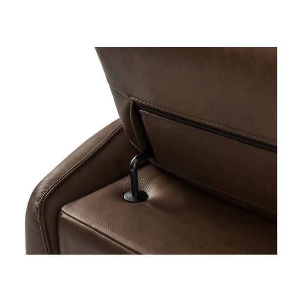 Tumši brūns ādas dīvāns 103 cm Hubble – Windsor & Co Sofas-image-1