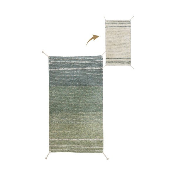 Zaļš/zils kokvilnas paklājs 80x140 cm Twin Vintage – Lorena Canals