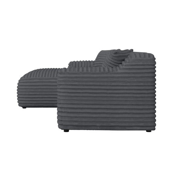 Tumši pelēks velveta stūra dīvāns (ar kreiso stūri/ar zvilni) Martin – Ropez-image-3