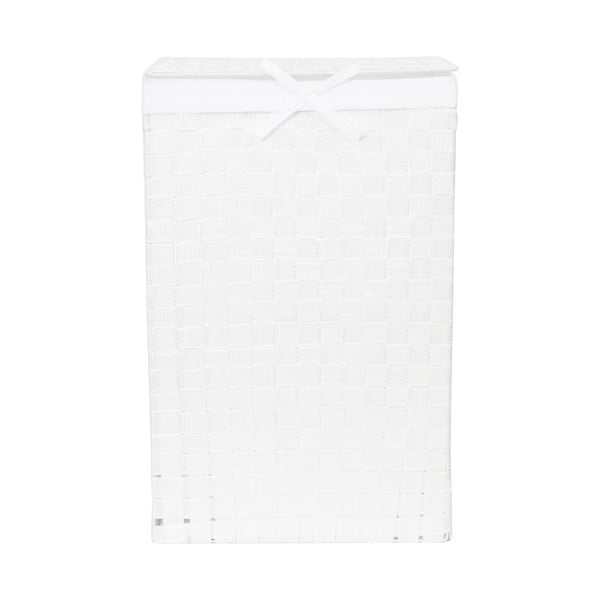 Balts veļas grozs ar vāku Compactor Laundry Basket Linen, augstums 60 cm