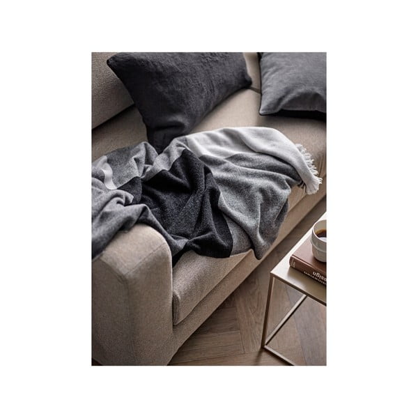 Pelēks vilnas pleds 130x200 cm Merino – Södahl-image-1