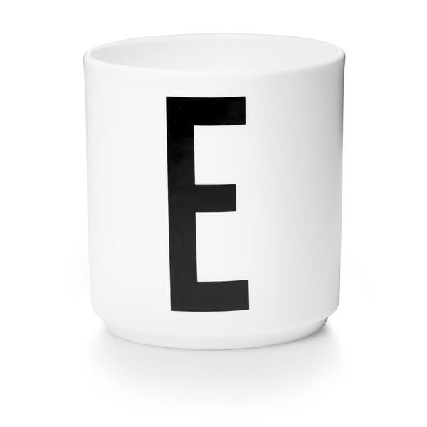 Balta porcelāna krūze Design Letters Personal E