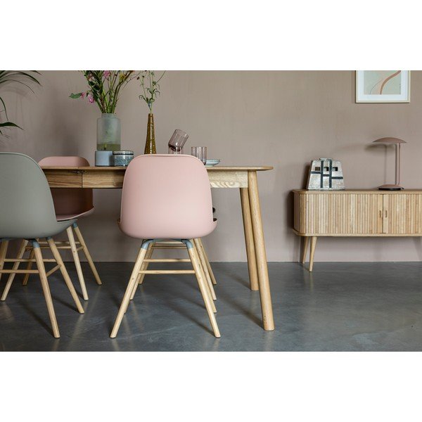 Gaiši rozā ēdamistabas krēsli (2 gab.) Albert – Zuiver-image-2