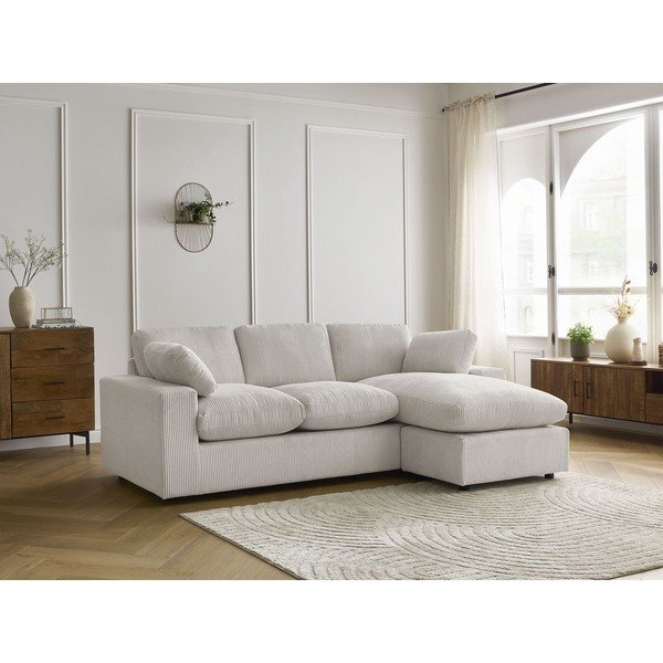 Bēšs velveta stūra dīvāns Belair – Bobochic Paris-image-1