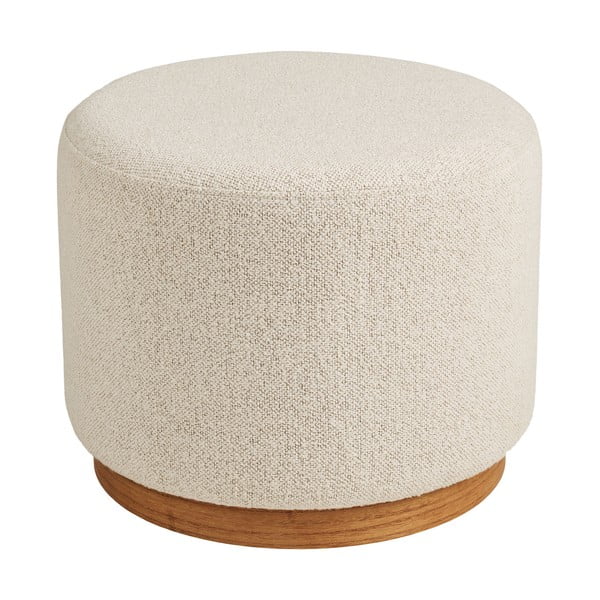 Bēšs pufs no buklē auduma Daisy – House Nordic