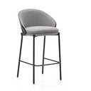 Melns/pelēks bāra krēsls (sēdekļa augstums 65 cm) Eamy – Kave Home