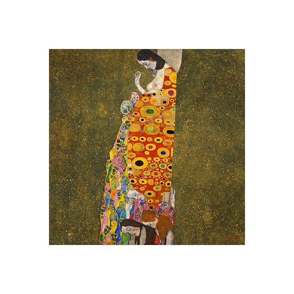 Gleznas reprodukcija Gustav Klimt – Hope, 60 x 60 cm