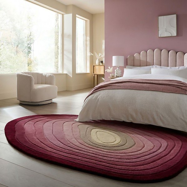 Violets ar rokām darināts vilnas paklājs 200x290 cm Puddle Ombre  – Flair Rugs-image-1