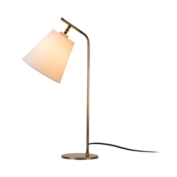 Balta/bronzas krāsas galda lampa (augstums 67 cm) Salihini – Opviq lights