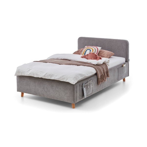 Pelēka bērnu gulta bez režģa 120x200 cm Cosy – Meise Möbel-image-4