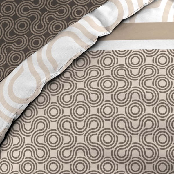 Brūna divguļamā kokvilnas gultas veļa ar palagu 240x220 cm Pacha – douceur d'intérieur-image-2