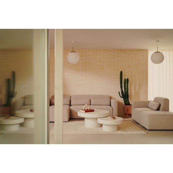 Betona apaļš dārza kafijas galdiņš ø 90 cm Aiguablava – Kave Home-image-3