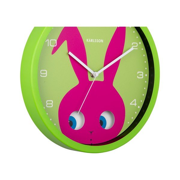 Bērnu pulkstenis ø 31 cm Peekaboo Bunny – Karlsson-image-4