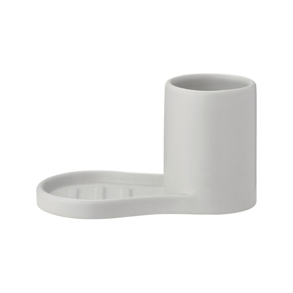 Gaiši pelēks māla mazgāšanas līdzekļu turētājs Piro – Blomus