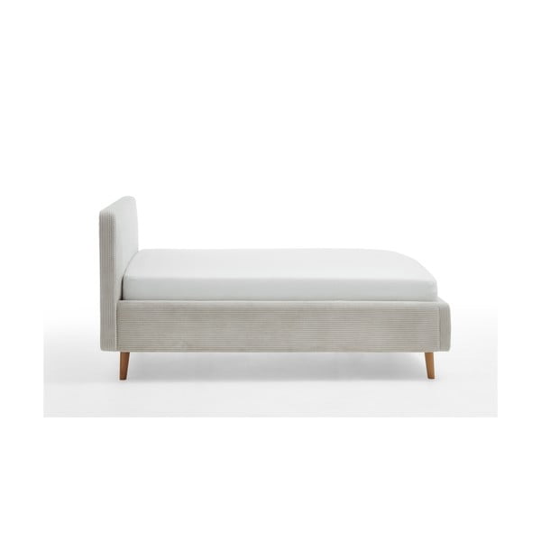Bēša polsterēta vienvietīga gulta bez režģa 120x200 cm Mattis – Meise Möbel-image-3