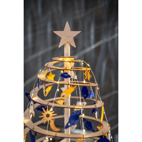 Ziemassvētku eglītes galotne no koka Spira Small-image-2