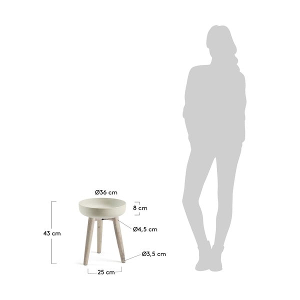 Pelēks puķu statīvs La Forma Stahl, Ø 36 cm-image-3