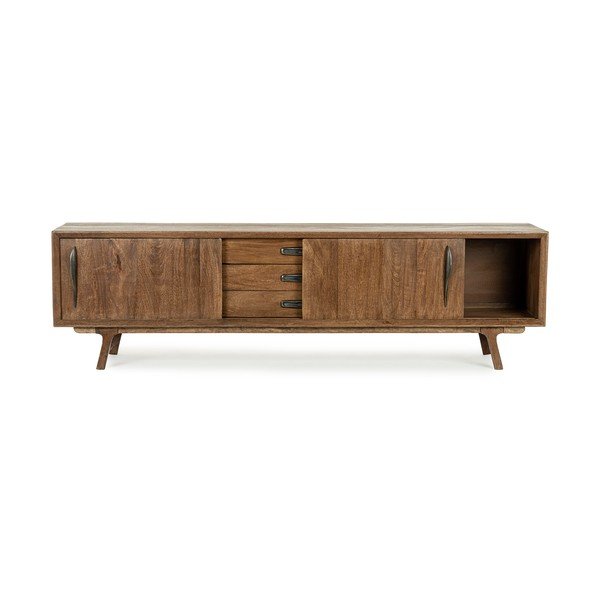 Dabīga toņa mango masīvkoka TV galdiņš 200x60x43 cm Sherman – Bizzotto-image-1