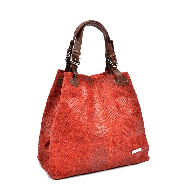 Sarkana ādas rokassomiņa Luisa Vannini Marcelle-image-2