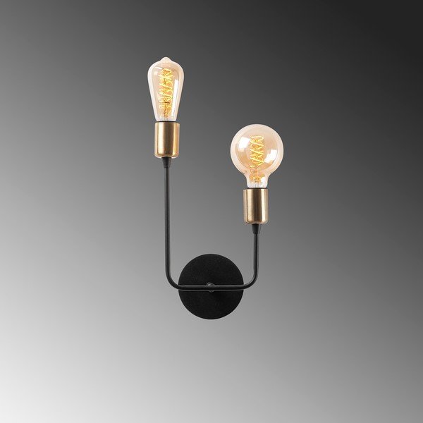 Melna sienas lampa Dolma – Opviq lights-image-3
