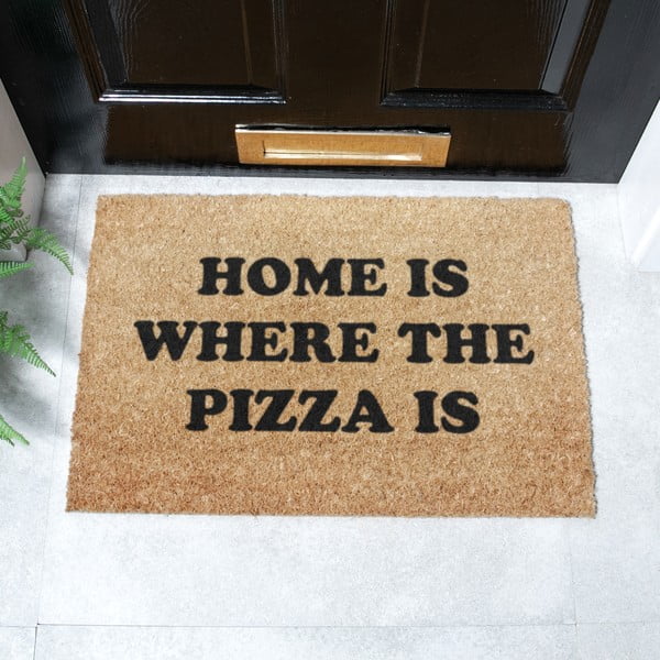 Kokosšķiedras kājslauķis 40x60 cm Home Is Where the Pizza Is – Artsy Doormats-image-2