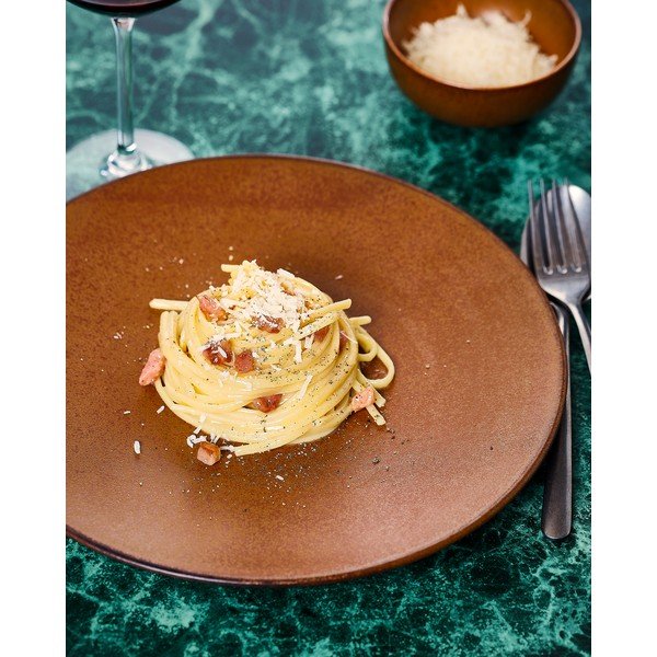 Brūns porcelāna šķīvis ø 27 cm Ovio – BonBistro-image-2