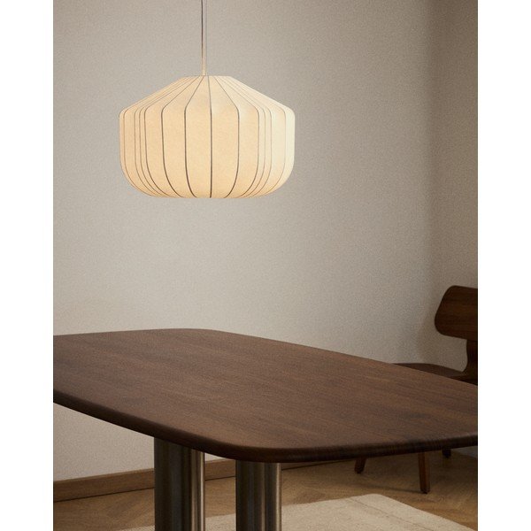 Balta griestu lampa ar auduma abažūru ø 51 cm Somar – Kave Home-image-1