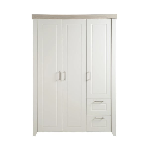 Balts bērnu drēbju skapis 139x199 cm Felicia – Roba-image-2