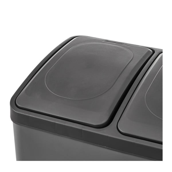 Nerūsējošā tērauda atkritumu tvertne ar pedāli atkritumu šķirošanai 30 l Litros – Casa Selección-image-3