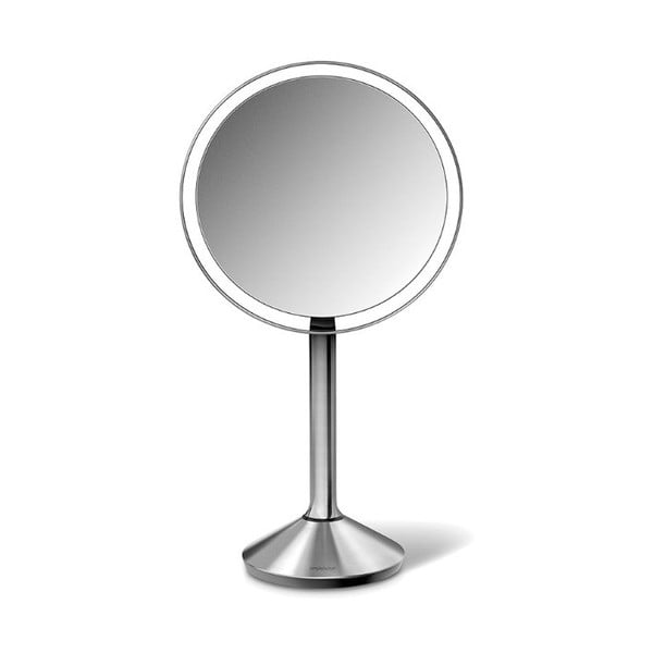 Sudraba kosmētikas spogulis ar gaismu simplehuman Sensors