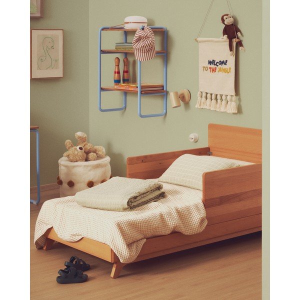 Gaiši zaļa žakarda bērnu sega 130x170 cm Tivaro – Kave Home-image-2