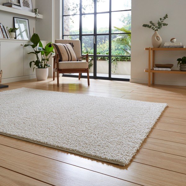 Krēmkrāsas mazgājams paklājs no pārstrādātas šķiedras 80x150 cm Bali – Think Rugs-image-2