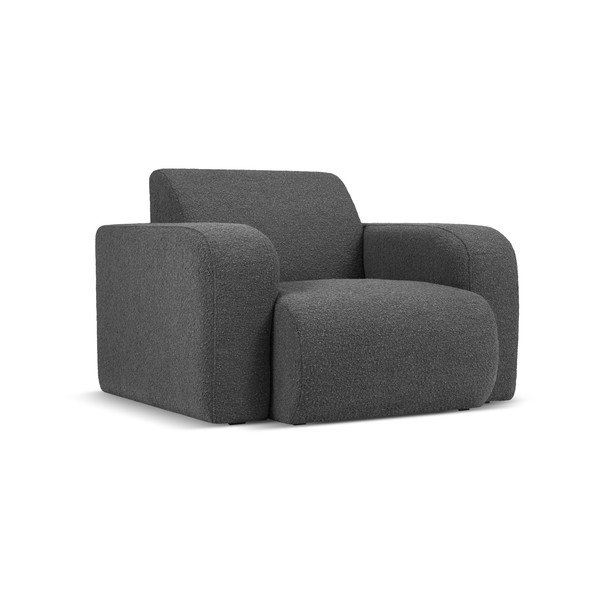 Tumši pelēks atpūtas krēsls no buklē auduma Molino – Micadoni Home