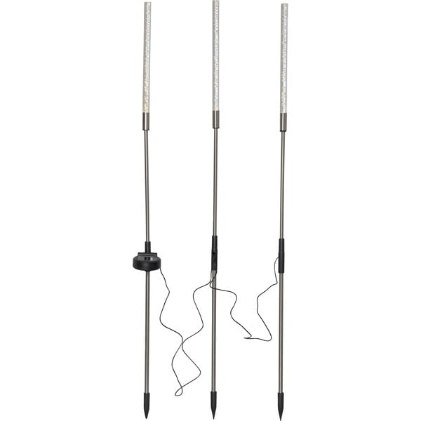 3 āra LED lampu komplekts ar saules baterijām Star Trading Bubbly, augstums 83 cm