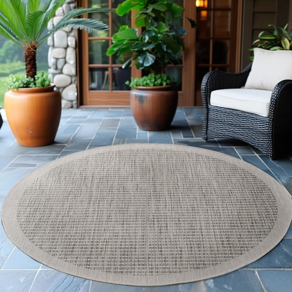 Pelēks apaļš āra paklājs ø 160 cm Giza – Ayyildiz Carpets-image-1
