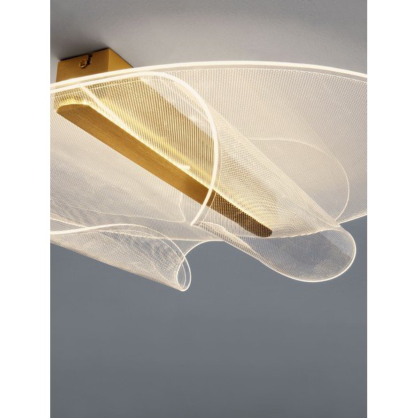 Zelta krāsas alumīnija LED griestu lampa ar regulējamu spilgtumu 55x45 cm Valentin – Nova Luce-image-1