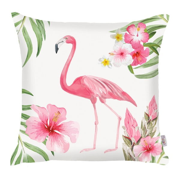 Rozā spilvendrāna Mike & Co. NEW YORK Flamingo, 43 x 43 cm