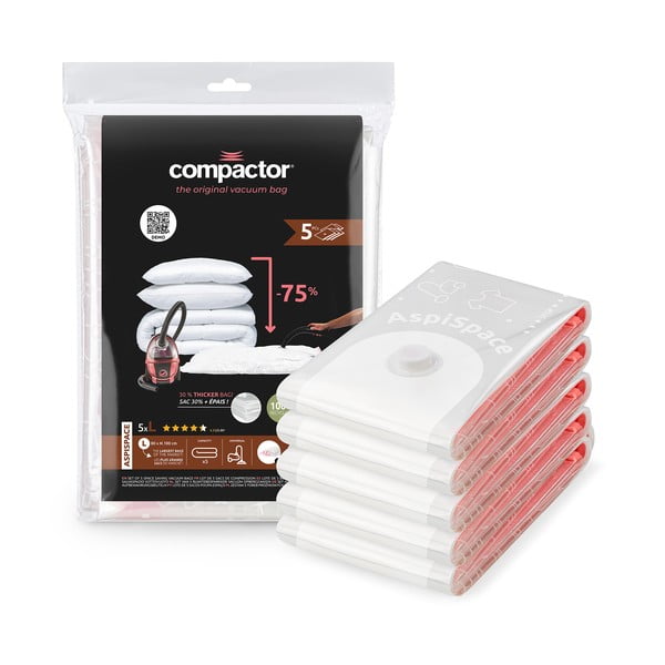 Vakuuma maisi apģērbam (5 gab.) Vacuum L – Compactor