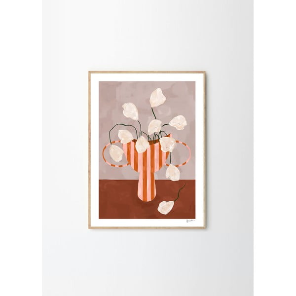 Plakāts 50x70 cm White Flowers in Striped Vase – Frankie Penwill – The Poster Club-image-3